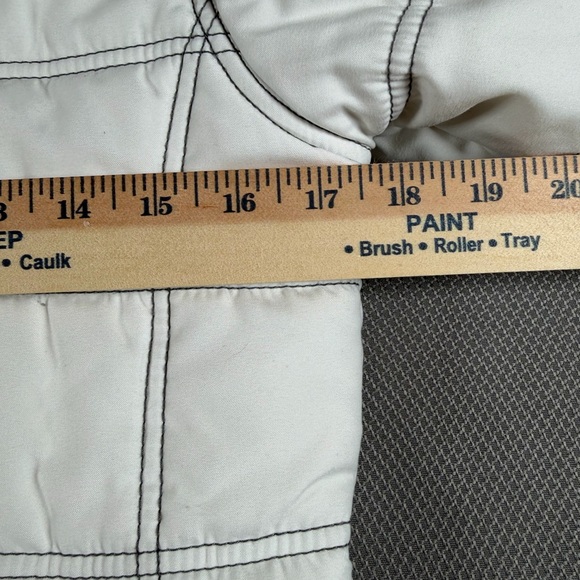 Vans Jacket Womens Medium White Puffer Winter Zip Pockets - NO HOOD - Picture 5 of 6